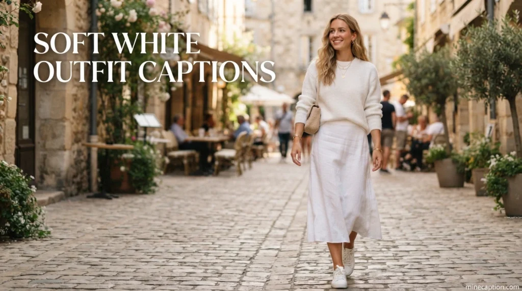 Soft White Outfit Captions