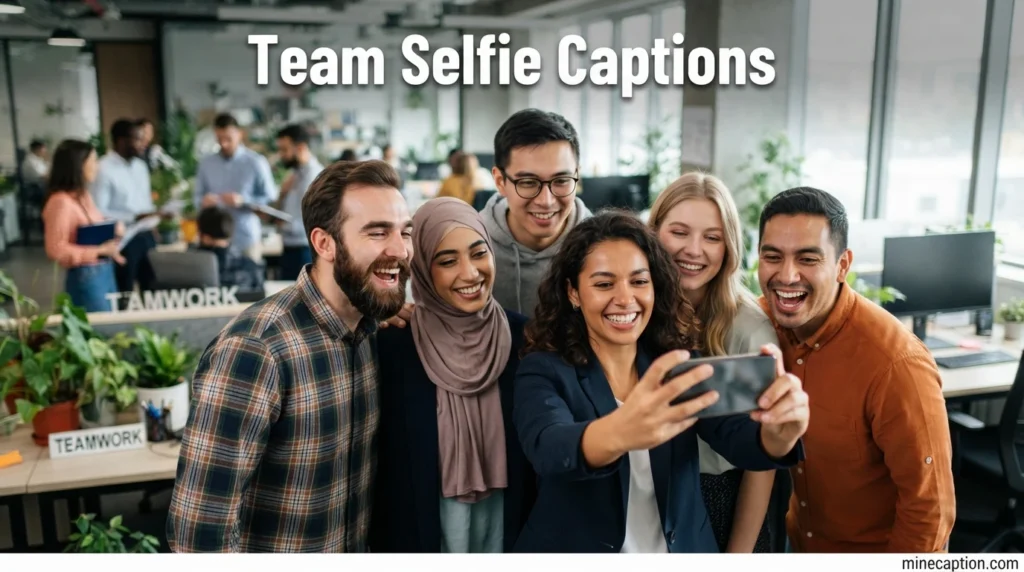 Team Selfie Captions