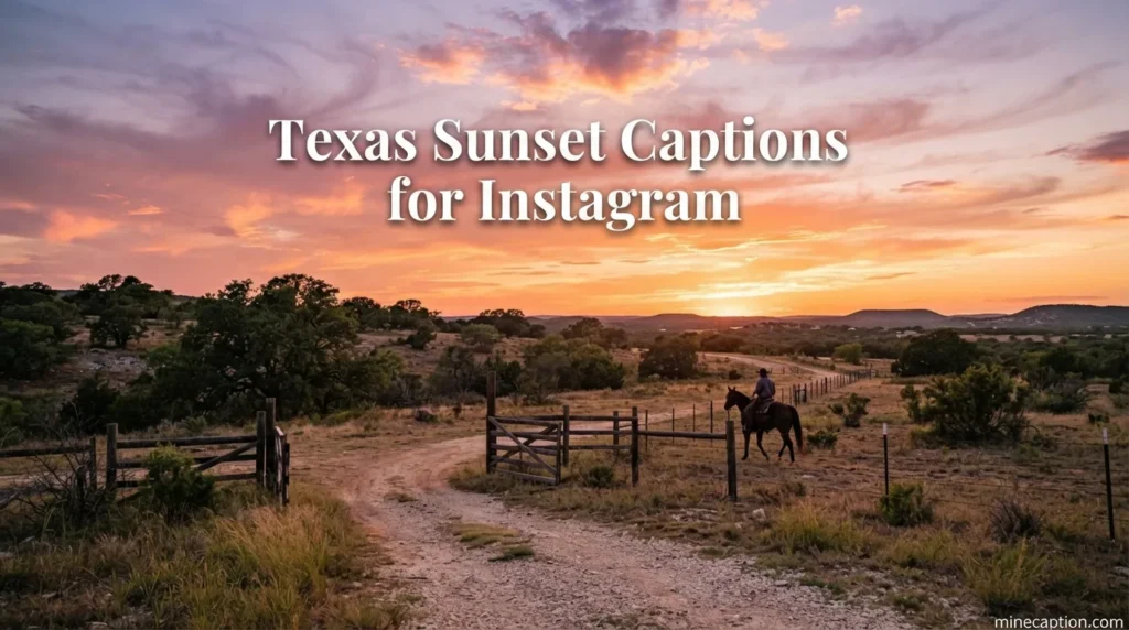 Texas Sunset Captions for Instagram