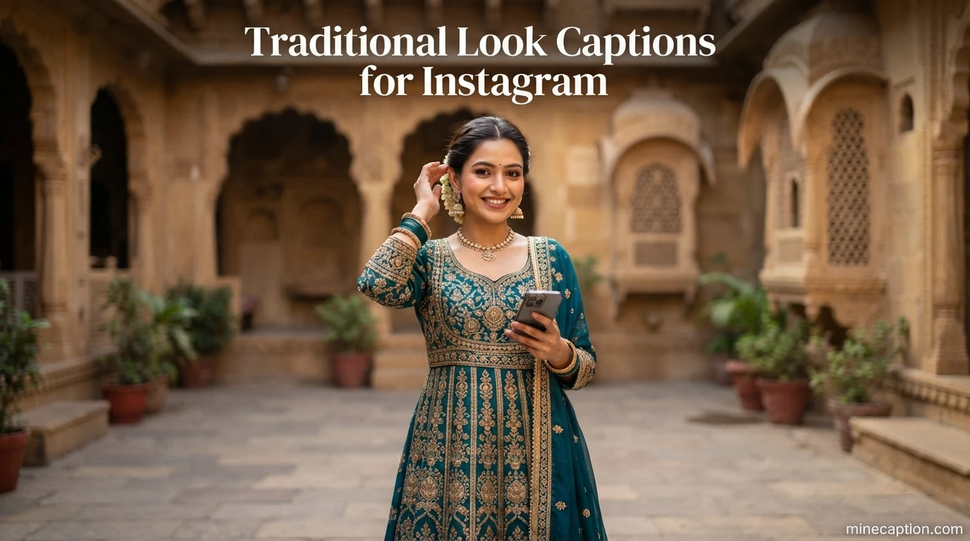 Traditional Look Captions for Instagram