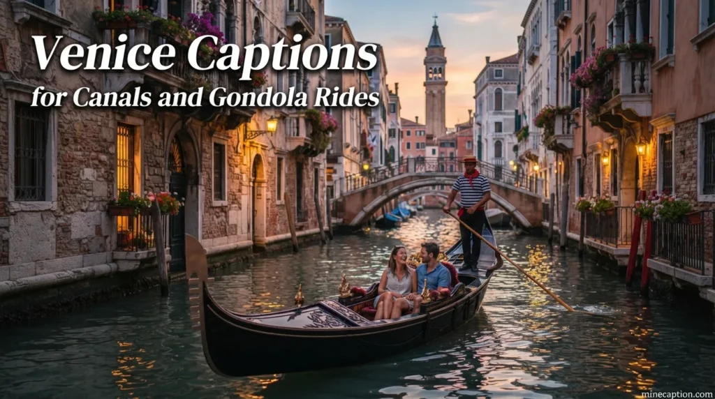 Venice Captions for Canals and Gondola Rides