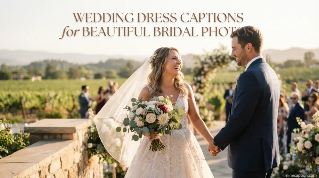 Wedding Dress Captions for Beautiful Bridal Photos